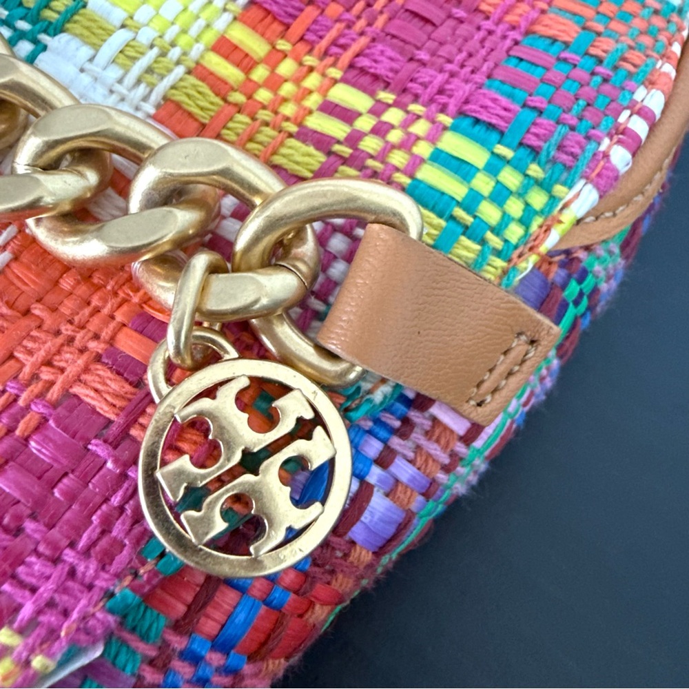 “Like new” Tory Burch Mini Benton Loafer Slide with Charm Flats Mule Multicolor - Picture 3 of 12
